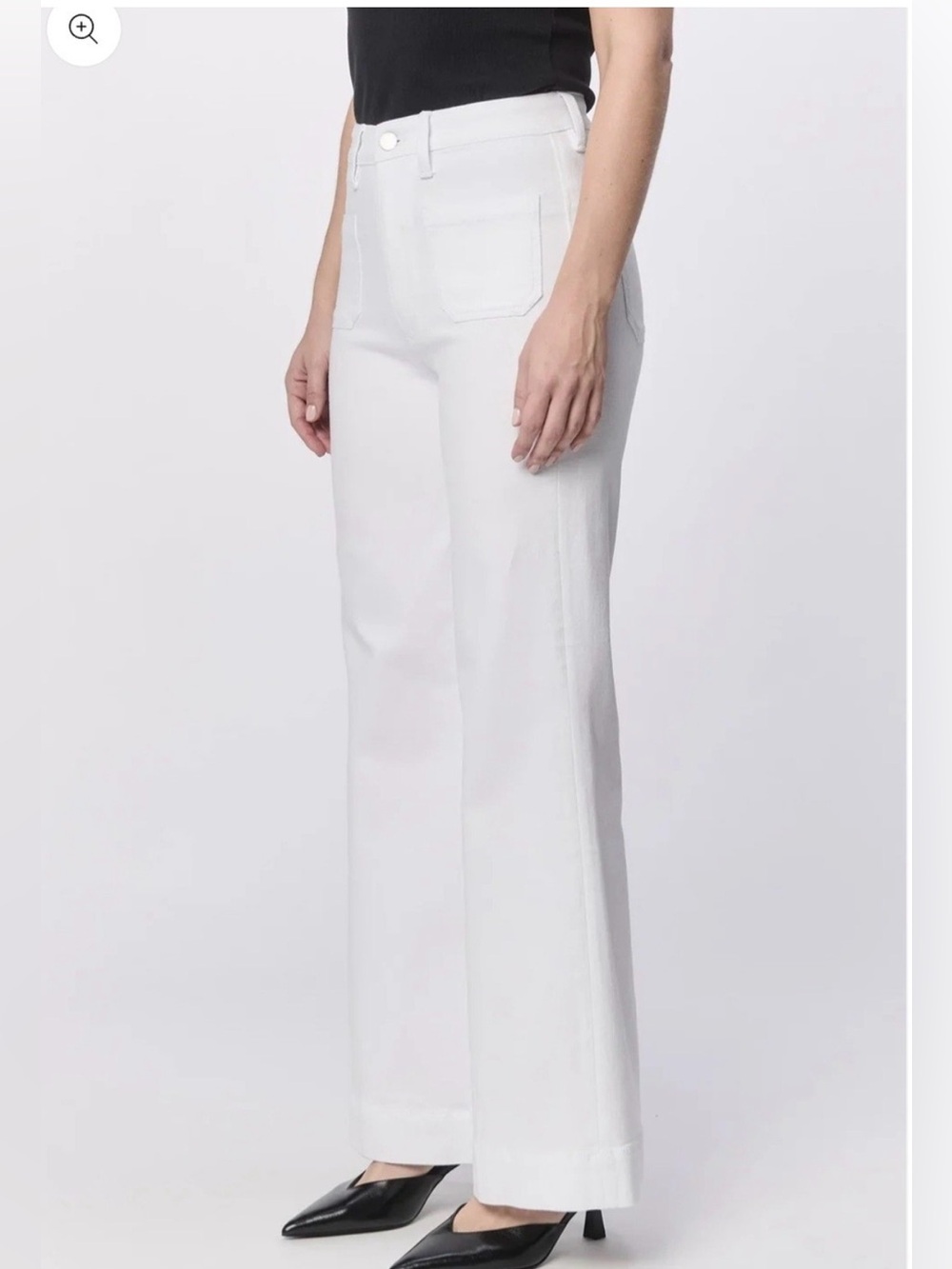 NEW WITG TAGS - Sz 29 Dear John Fiona White High-Rise Wide-Leg Soft Jeans - Picture 2 of 2
